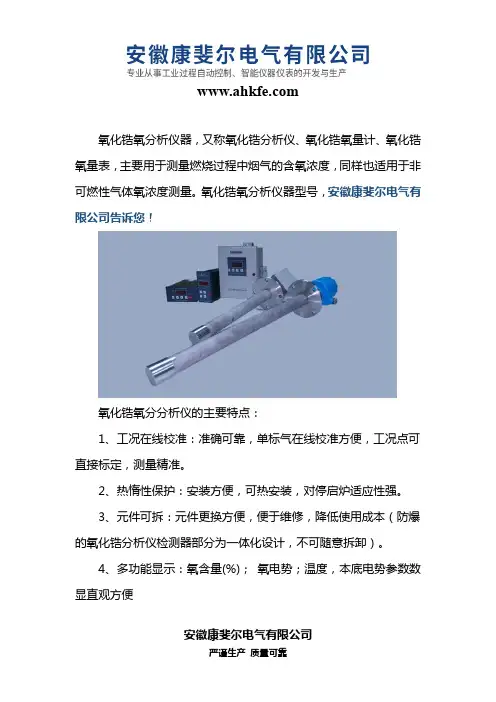 氧化锆氧分析仪器型号
