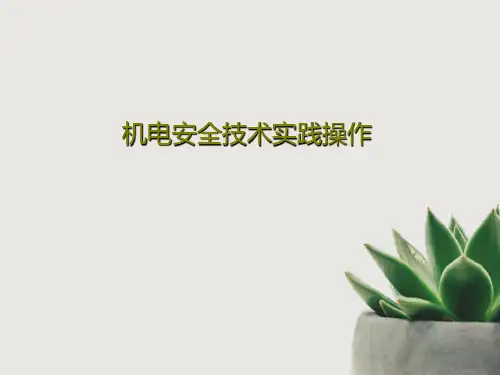 机电安全技术实践操作PPT文档31页