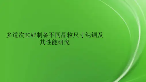 多道次ECAP制备不同晶粒尺寸纯铜及其性能研究