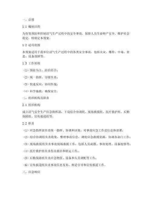 沼气安全生产应急预案