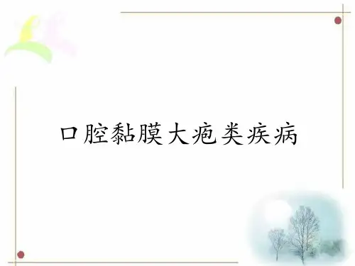 口腔黏膜大疱类疾病