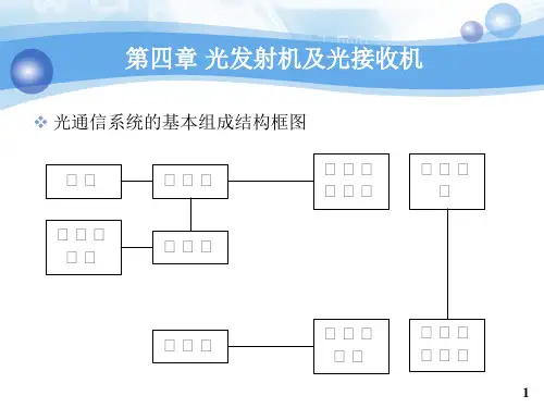 第四章 光发射机及光接收机 光通信系统的基本组成结构框图