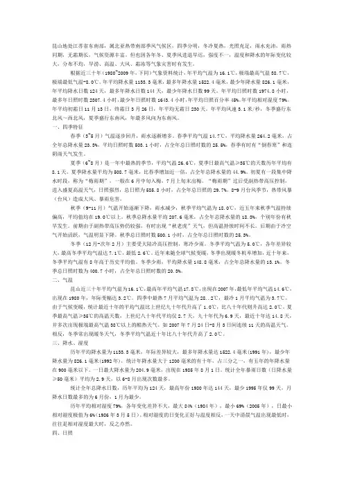 昆山水文气象资料