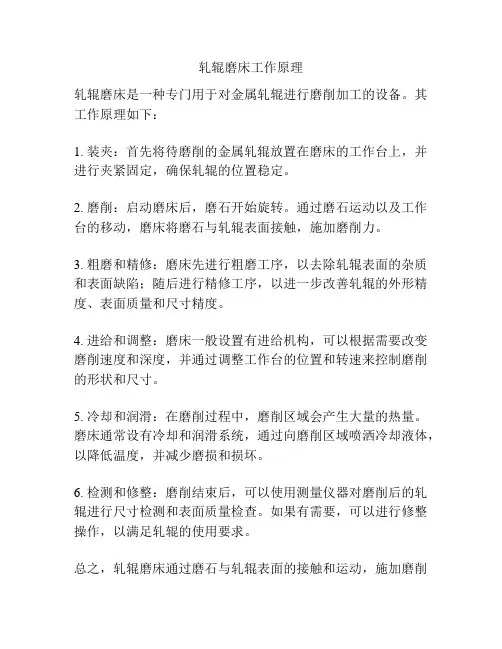 轧辊磨床工作原理