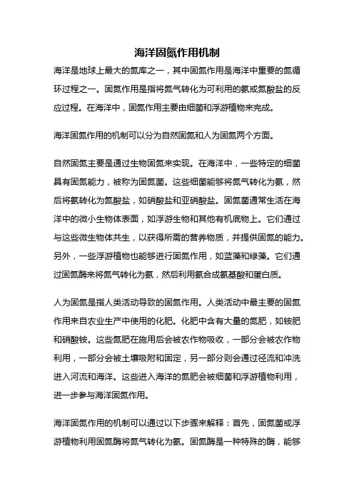 海洋固氮作用机制