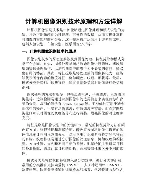 计算机图像识别技术原理和方法详解
