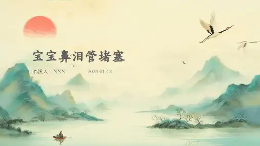 宝宝鼻泪管堵塞介绍演示培训课件