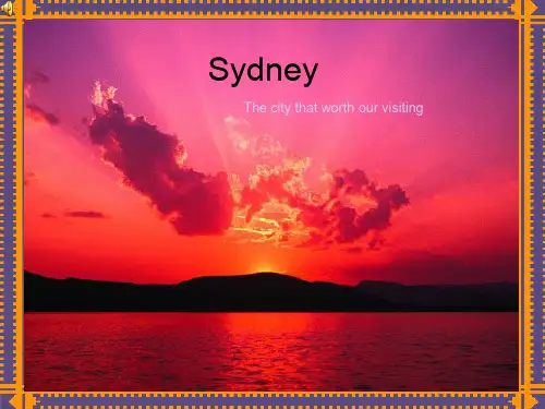 悉尼Sydney英文介绍演讲