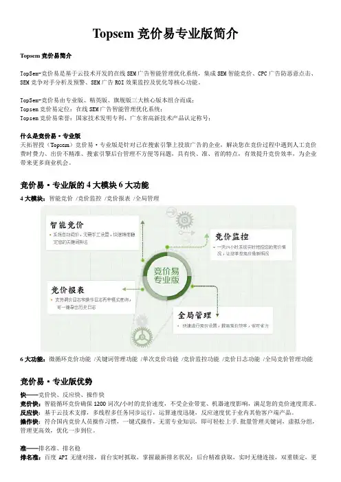 天拓智投竞价易专业版简介
