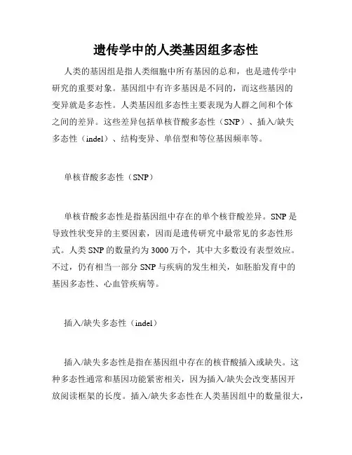 遗传学中的人类基因组多态性