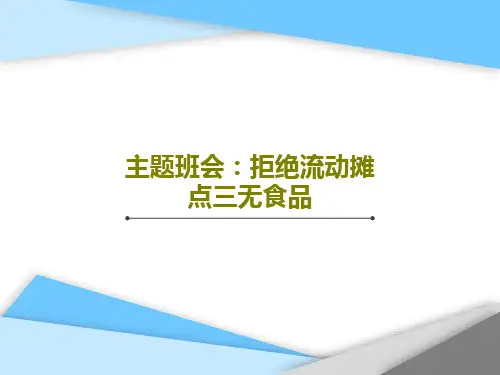 主题班会：拒绝流动摊点三无食品共29页文档