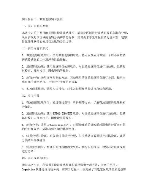 微波遥感实习报告三