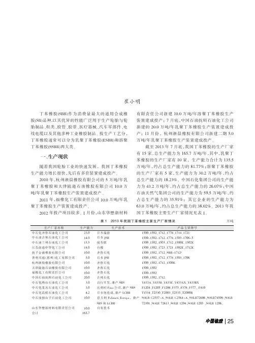 我国丁苯橡胶供需现状及发展前景分析
