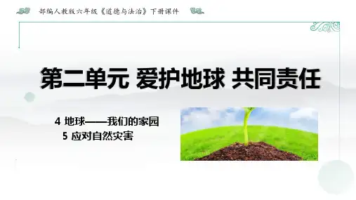 部编人教版《道德与法治》六年级下册第二单元《爱护地球 共同责任》PPT课件