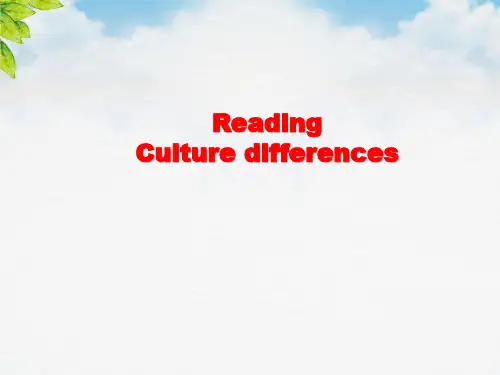 牛津英语高二上M6U3Reading 1 Culture differences精品ppt课件