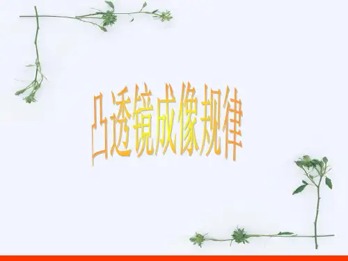 凸透镜成像规律PPT课件