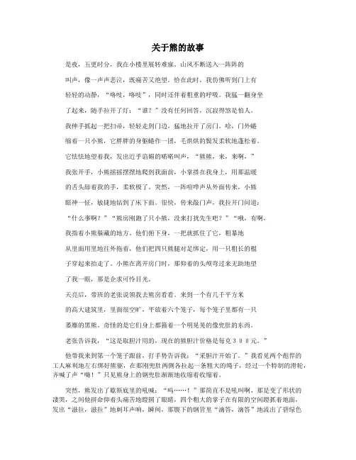 关于熊的故事