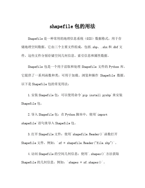 shapefile包的用法