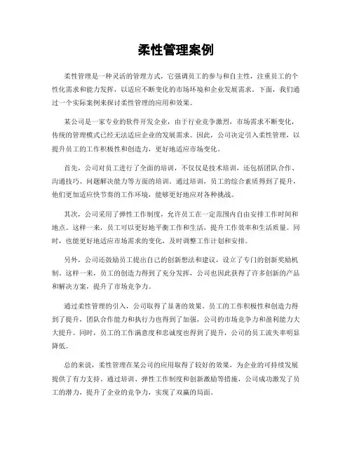 柔性管理案例