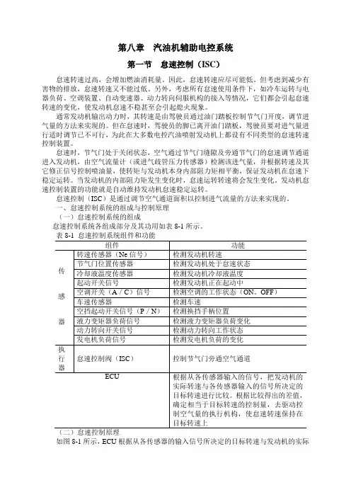 汽油机辅助电控系统