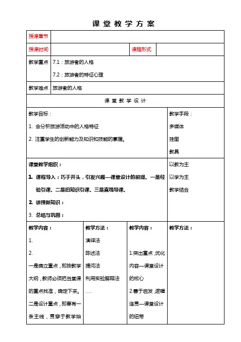 旅游心理学第七章
