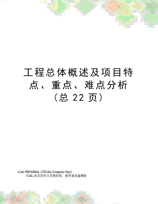 工程总体概述及项目特点、重点、难点分析