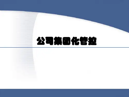 公司集团化管控