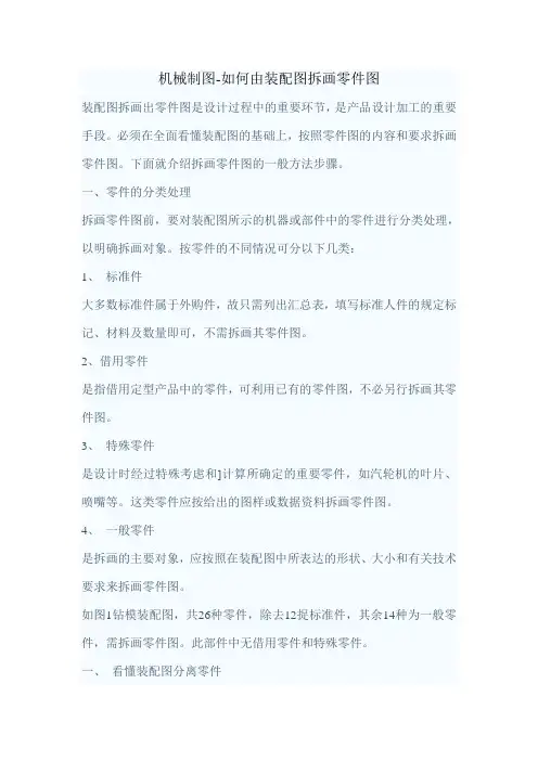 机械制图-如何由装配图拆画零件图