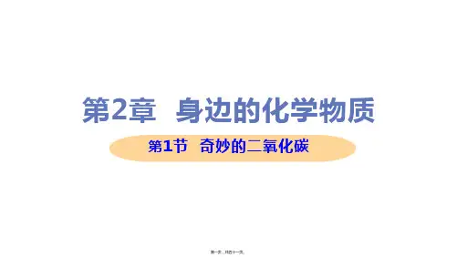 新沪教版九年级上册初中化学 2-2 奇妙的二氧化碳 教学课件