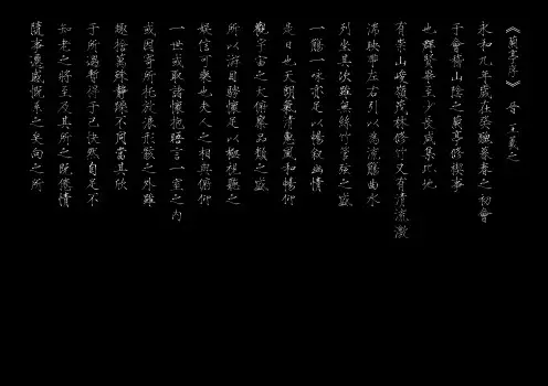 兰亭序瘦金体不带标点付高清大图
