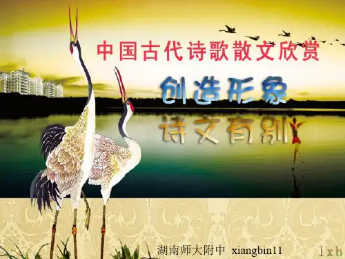 中国古代诗歌散文欣赏“创造形象,诗文有别”ppt 人教课标版