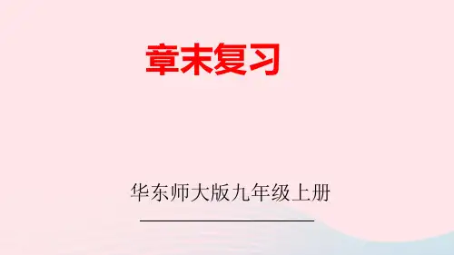 九年级数学上册第24章解直角三角形章末复习上课pptx课件新版华东师大版