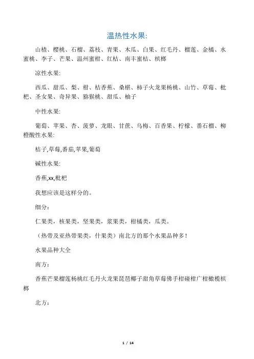 水果品种