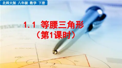 北师大版数学八年级下册1.1 等腰三角形