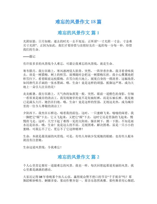 难忘的风景作文18篇