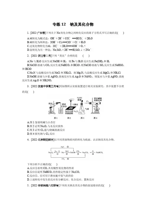 专练12 钠及其化合物
