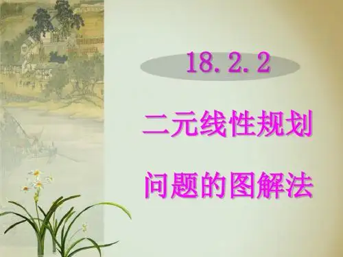 二元线性规划问题的图解法精要
