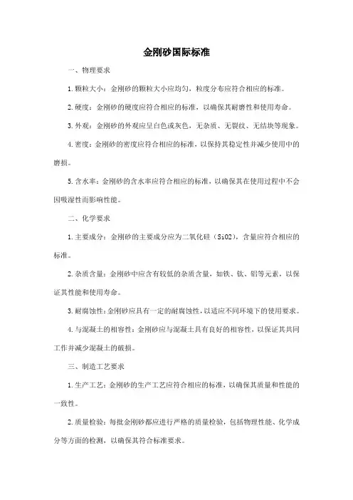 金刚砂国际标准