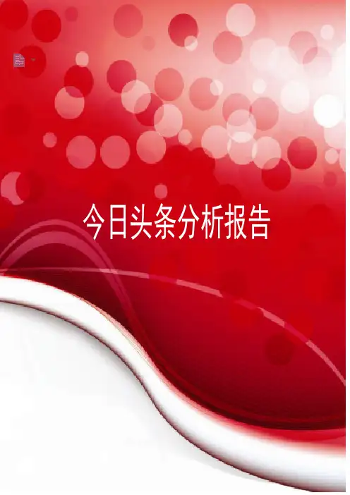 今日头条分析报告