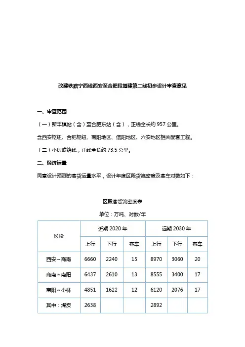 改建铁路初步设计审查意见(doc 15页)