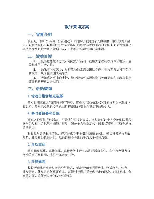 毅行策划方案