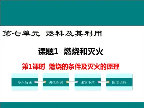 2024年人教版九年级化学上册第1课时燃烧的条件及灭火的原理-优课件