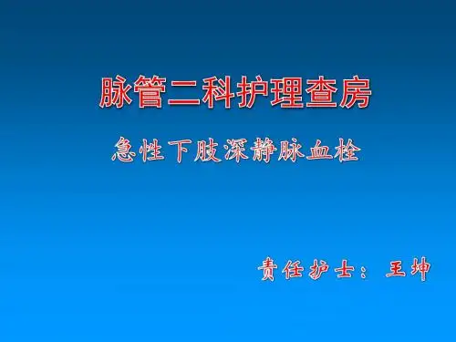 下肢深静脉血栓护理查房