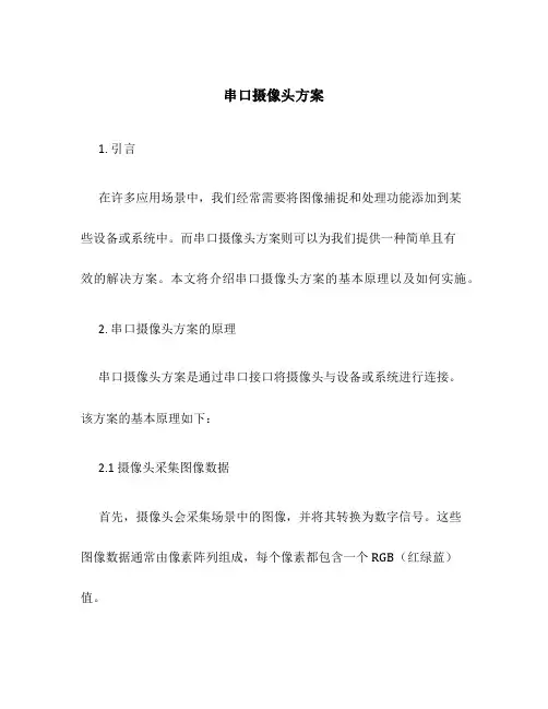串口摄像头方案