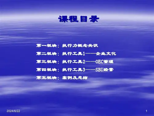 中国式执行OEC管理暨海尔执行力模式