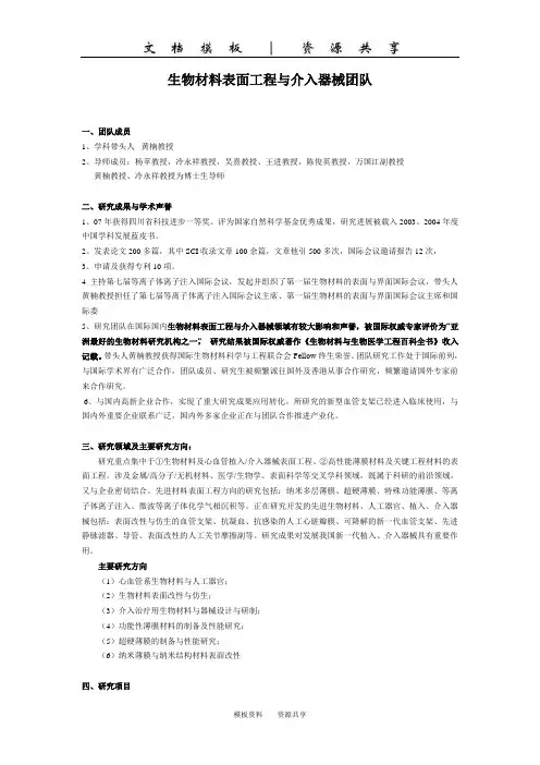 文档：团队简介2008-1
