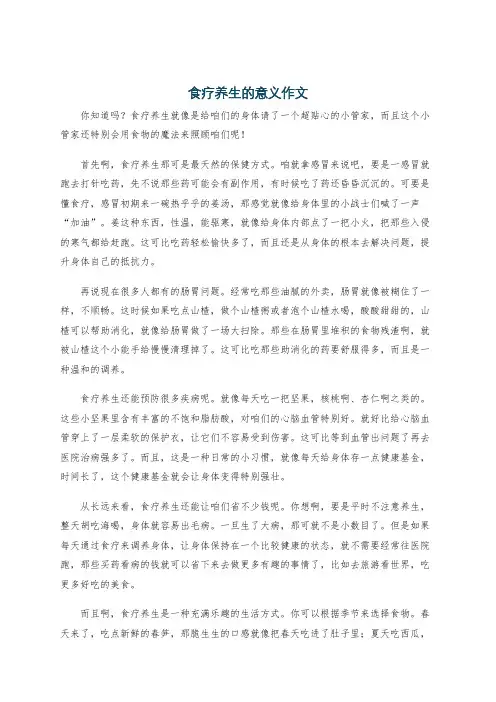 食疗养生的意义作文