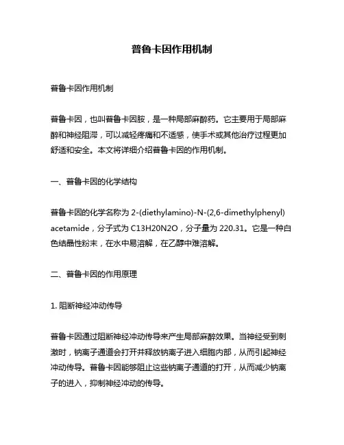 普鲁卡因作用机制
