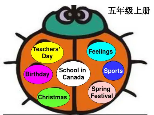 鲁教版英语五年级上册整体复习