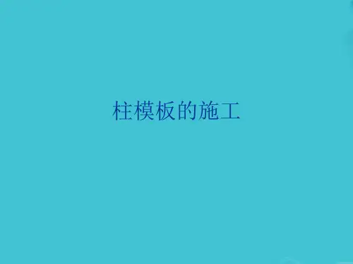 柱模板的施工